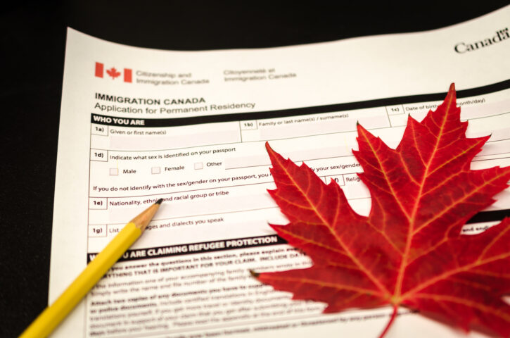 Application for canadian immigration